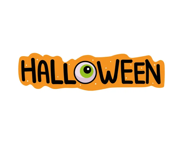 Halloween Belettering Lettertype Illustratie Geïsoleerd — Stockvector