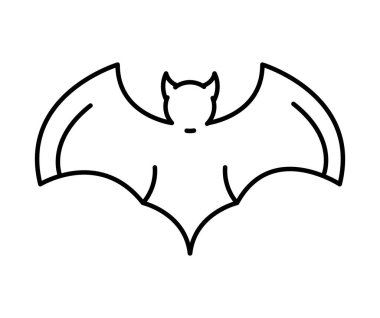 Cadılar Bayramı yarasası izole edilmiş çizim tasarımı