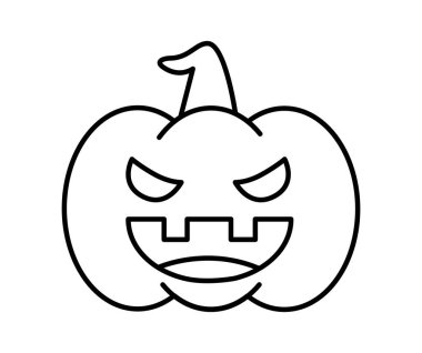 Cadılar Bayramı kabağı izole edilmiş illüstrasyon tasarımı