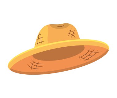 Turist şapkası kırsal illüstrasyon izole edildi