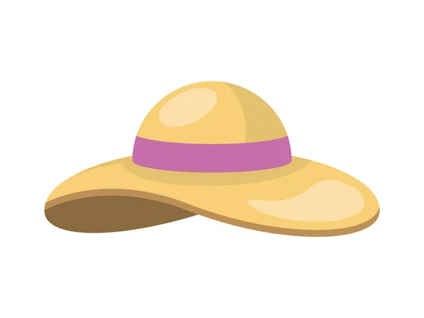 Sombrero Turístico Para Las Mujeres Ilustración Aislado — Vector de stock