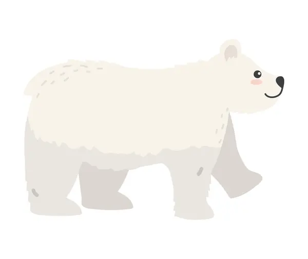 Oso Polar Animal Ártico Ilustración Aislada — Archivo Imágenes Vectoriales