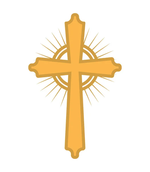 カトリック十字のイラスト 隔離されたベクトル — ストックベクタ