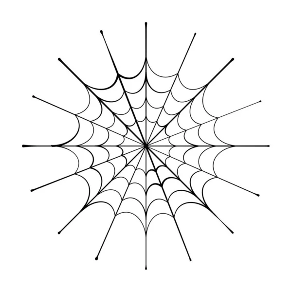Halloween Spinnenweb Illustratie Geïsoleerde Vector — Stockvector