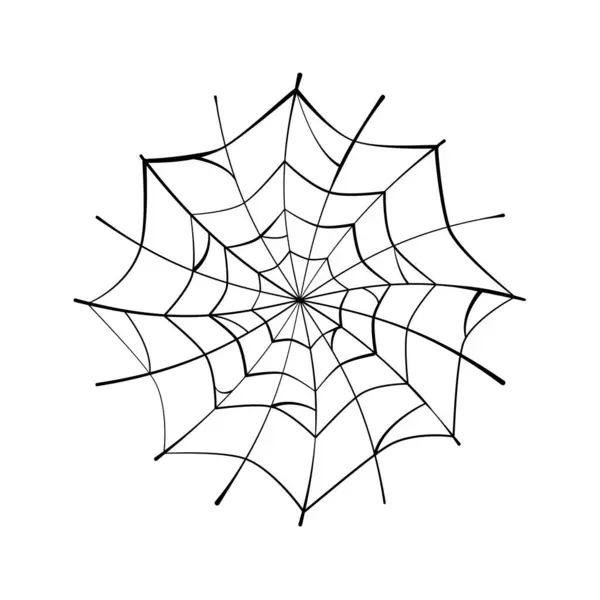 Halloween Spiderweb Decoration Isolated Illustration — Stock Vector