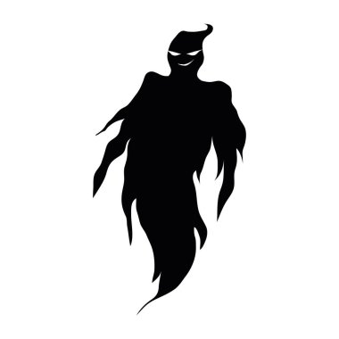 Hayalet yaratık silueti tasarımı izole edildi