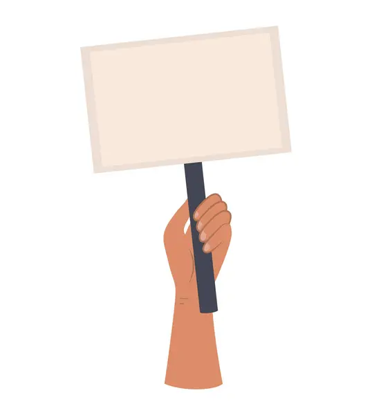 Рука Активіста Порожньою Ілюстрацією Плакату Ізольована — стоковий вектор