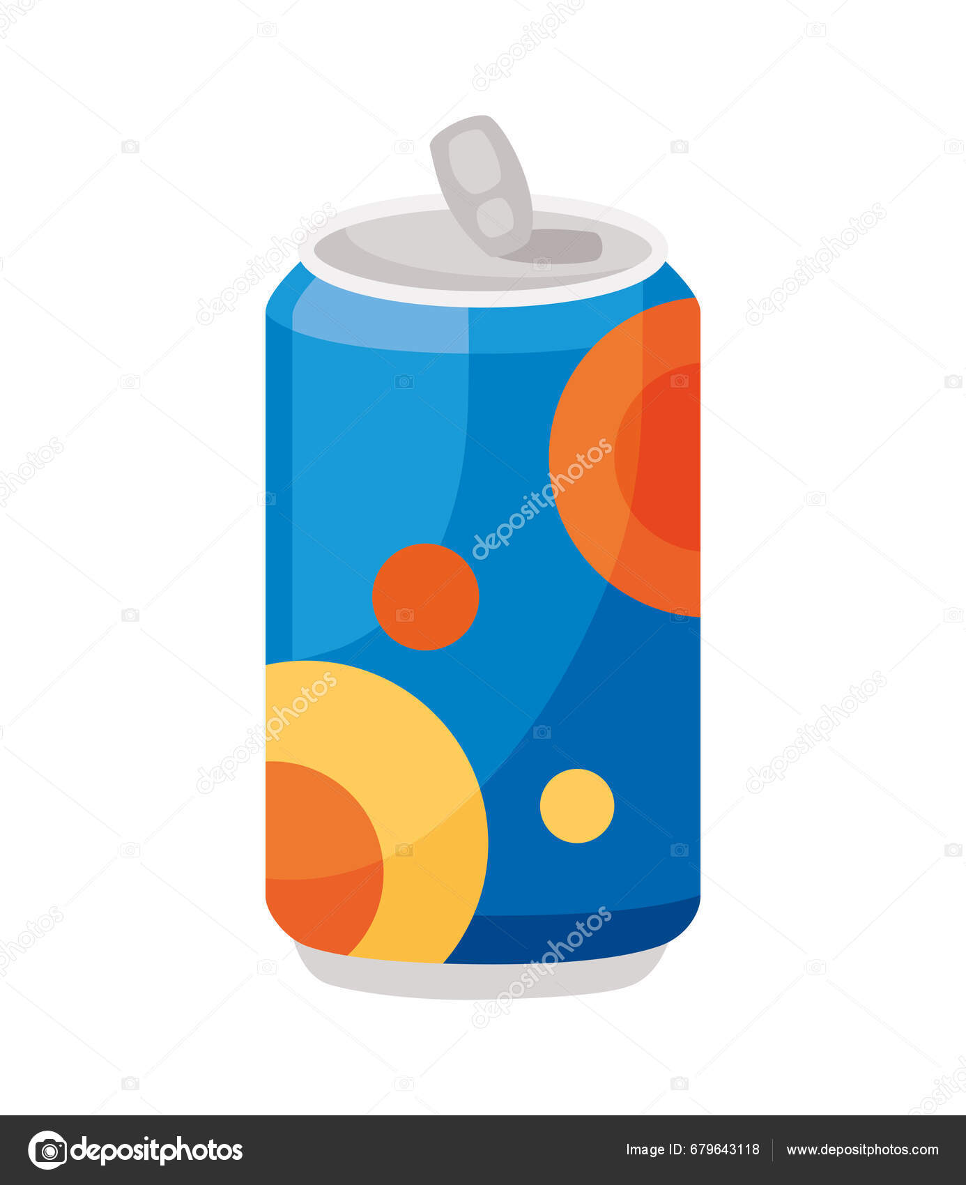 Energy Drink Blue Can Vector Isolated Stock Vector by ©yupiramos 679643118