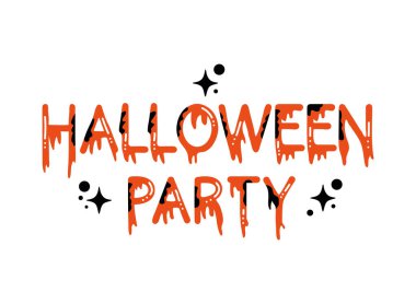 Cadılar Bayramı parti harf vektörü izole