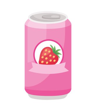 Çilek enerji içeceği vektörü izole edildi