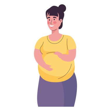 Aylardır hamile olan karakter çizimleri izole edildi