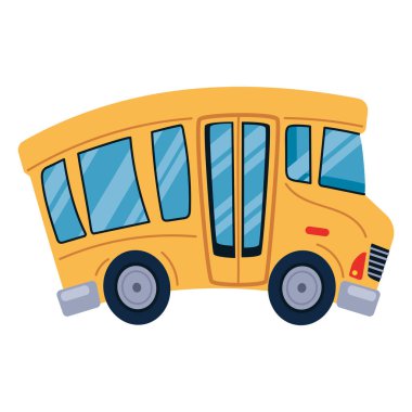 okul otobüsü tasarım illüstrasyonu