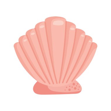 Deniz kabuğu çizimleri izole edilmiş.