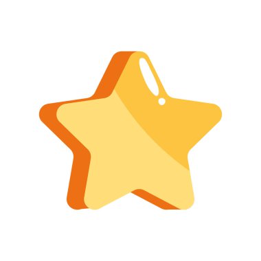 Video oyunu ögesi yıldız izole resimleme