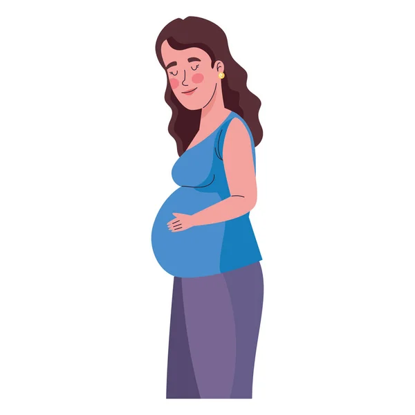 Months Pregnant Maternity Illustration Isolated — Stock Vector