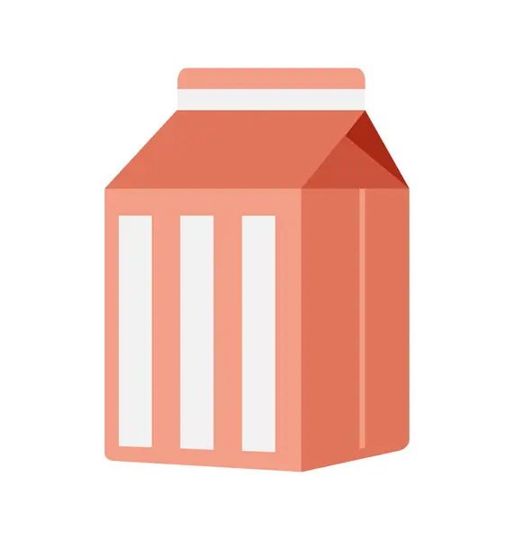 Tetrapack Caja Bebida Aislado Vector — Vector de stock