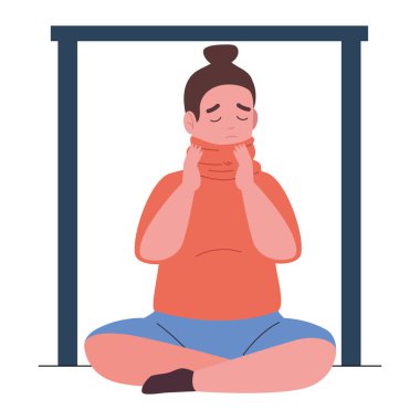 Korkak kadın klostrofobi yaşıyor.