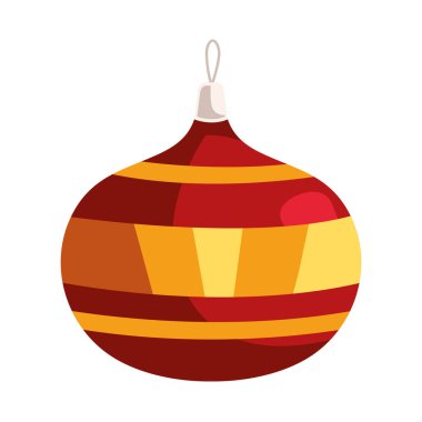 Noel Altın Top çizimi izole edilmiş