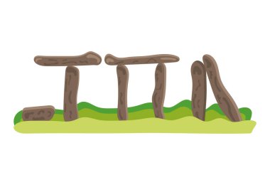 Stonehenge vektörü kayaları izole edildi