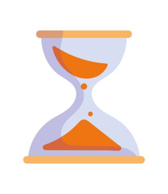 turuncu kum saati tasarım vektörü izole