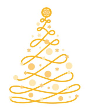 Noel altın madalyalı vektörü izole edildi