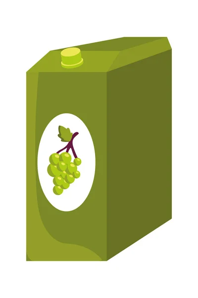 葡萄汁载体四盒分离物 — 图库矢量图片