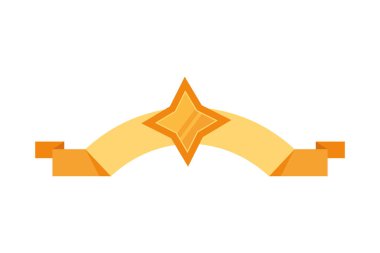 Yıldız şeridi altın vektörü izole edildi
