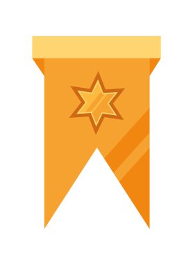 Altın vektör yıldız şeridi izole edildi