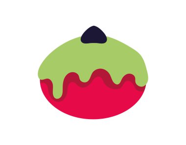 Donut çizim vektörü izole edildi