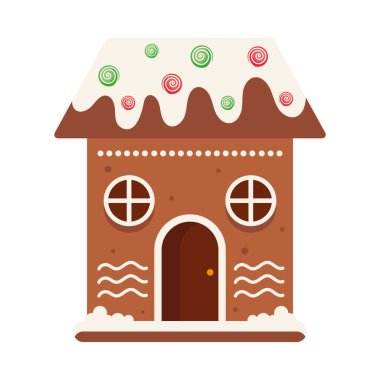 Işık resimli Noel evi izole edilmiş.