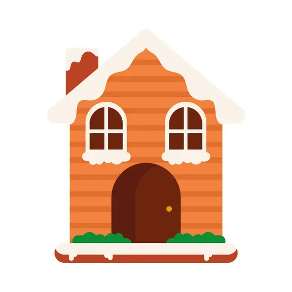 Natal Casa Design Ilustração Isolada — Vetor de Stock