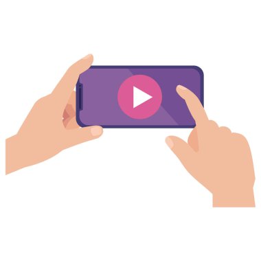 dijital video çevrimiçi eğitim izole illüstrasyonu