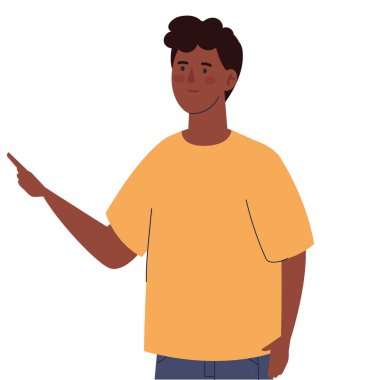 Genç adam portre çizimi tasarımı