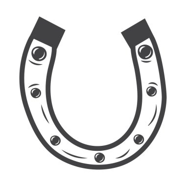 El çizimi at nalı vektörü izole edildi