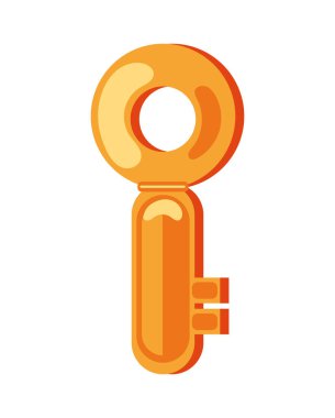 anahtar video oyunu altın illüstrasyon vektörü izole