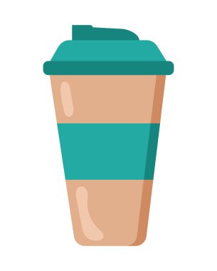 yeniden kullanılabilir kahve fincanı eko vektörü izole