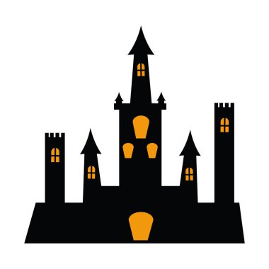 Cadılar Bayramı Kalesi Büyük vektör izole