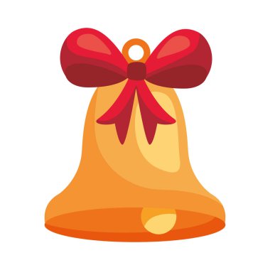 Noel çanı tasarımı vektörü izole edildi