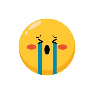 Yüz ifadesi ağlama illüstrasyon vektörü