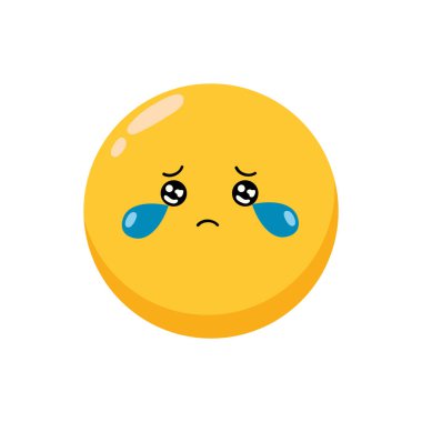 Yüz yaşları ağlama illüstrasyon vektörü