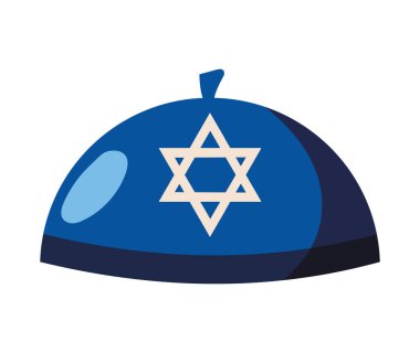 Yahudi kippah tasarım illüstrasyon vektörü