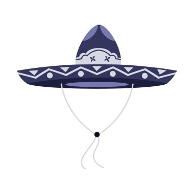Meksika charro sombrero folklor illüstrasyonu