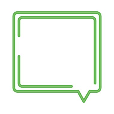 neon şekilli balon sohbet çizelgesi izole edildi