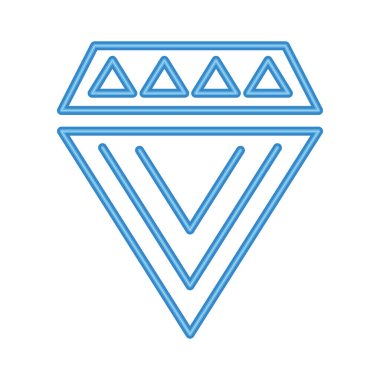 Neon şekilli elmas çizimi izole edildi