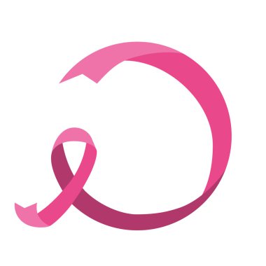 Göğüs kanseri farkındalığı sembolü yay çizimi