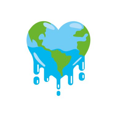 su günü dünya kalp şekli illüstrasyonu