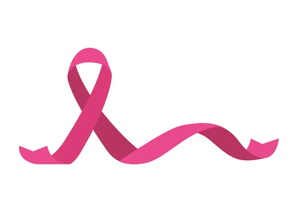 Bröstcancer Medvetenhet Symbol Rosa Band Illustration — Stock vektor