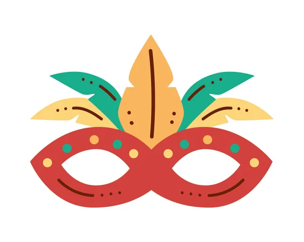 Máscara Carnaval Ilustração Vetor Isolado — Vetor de Stock