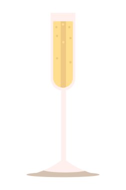 Şampanya cam tasarım vektörü izole