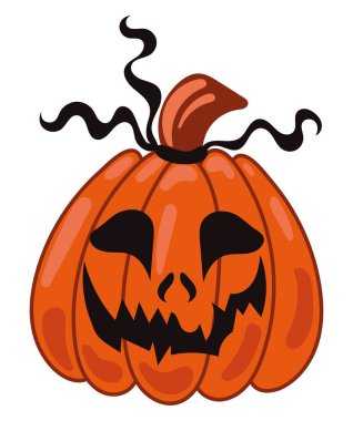 Cadılar Bayramı kabağı çizim vektörü izole